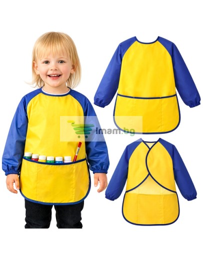 Защитна престилка за деца за рисуване, боядисване размер 98-122 3-7 години